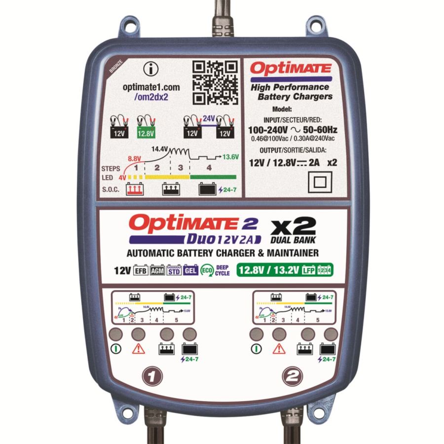 Ładowarka OPTIMATE DUO X 2 BANK TECMATE