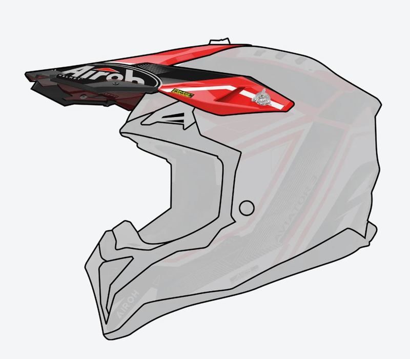 Daszek kasku AIROH AVIATOR 3 RED czerwony