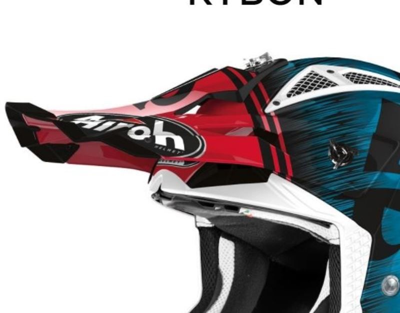 Daszek do kasków AIROH AVIATOR ACE kybon blue/red