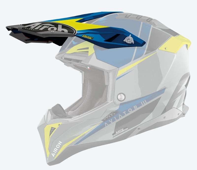 Daszek do kasków AIROH AVIATOR 3 push blue gloss