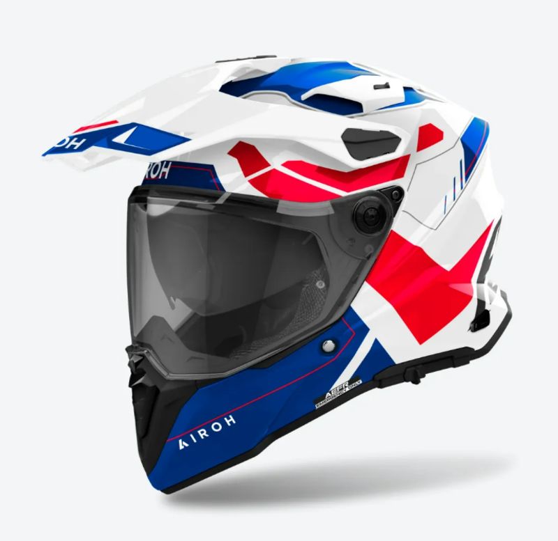 Kask AIROH COMMANDER 2 Reveal BLUE/RED GLOSS 2XL