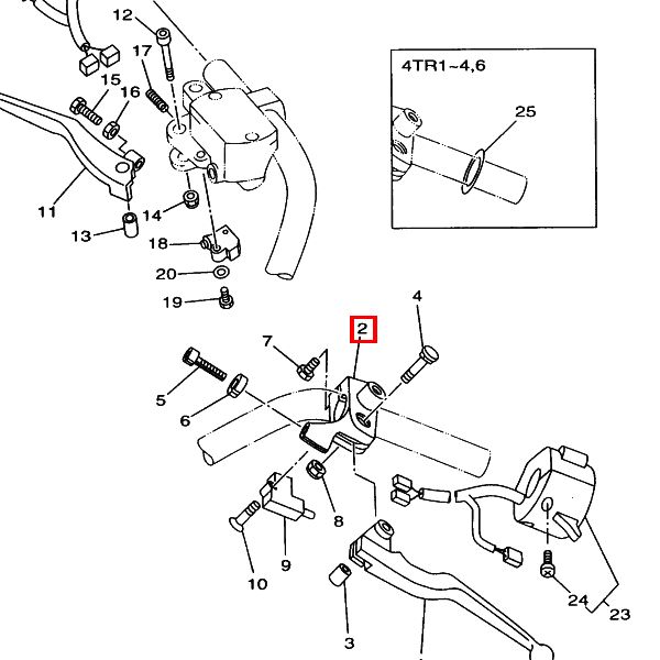 Mocowanie dźwigni sprzęgła YAMAHA OEM