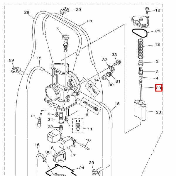 OEM YAMAHA 28414116k400 iglica yz 125