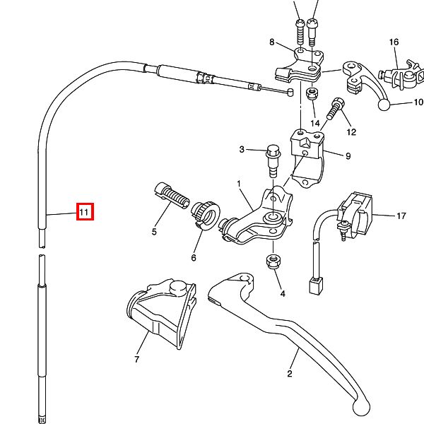 OEM YAMAHA linka ciepłego ssania yz 250 f 04-08