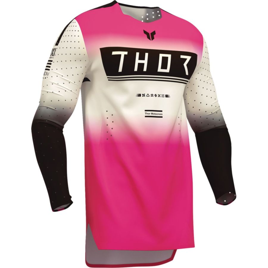 Bluza THOR SPORTMODE GEO WHITE/PINK S